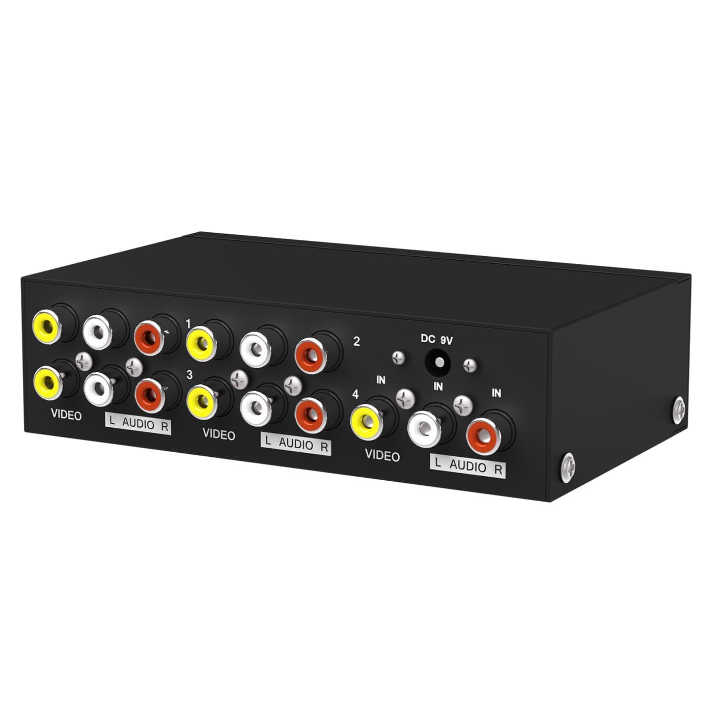 1080P AV RCA Splitter 1 in 4 out 1x4 Composite（104AV） - MT-VIKI