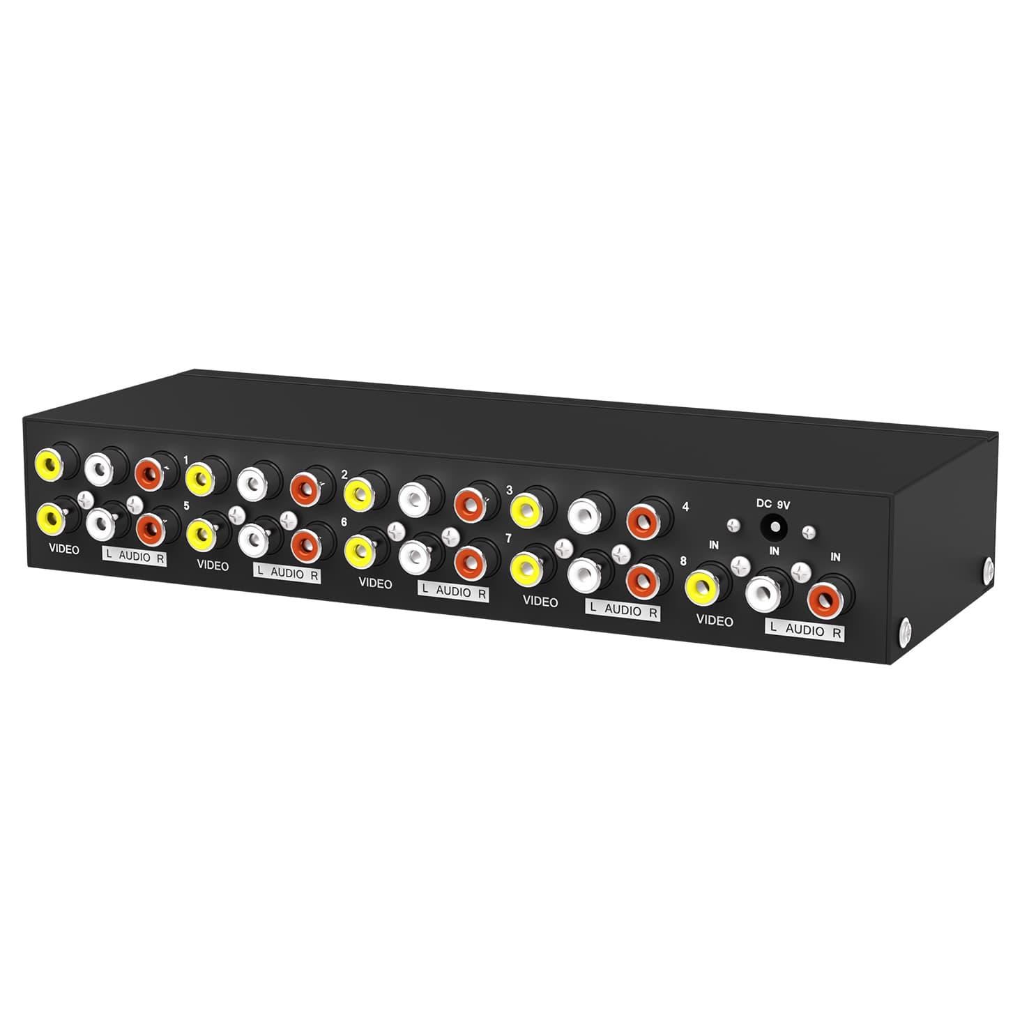 1080P AV RCA Splitter 1 in 8 out 1x8 Composite（108AV） - MT-VIKI