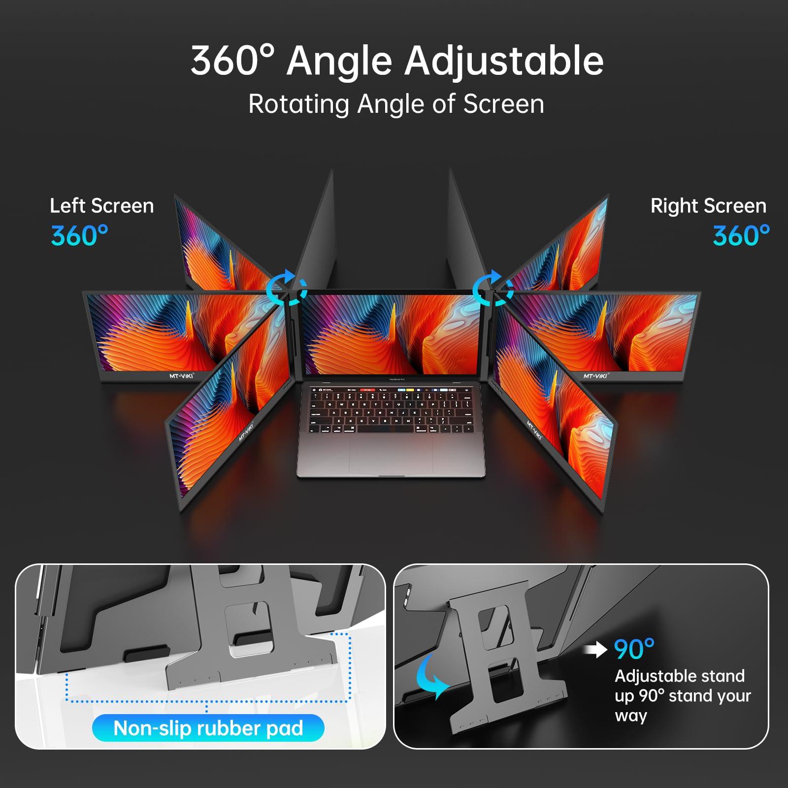 15.6 inch Laptop Screen Extender, Potable Screen for Laptop Only One USB-C Cable Connection（LMP1） - MT-VIKI
