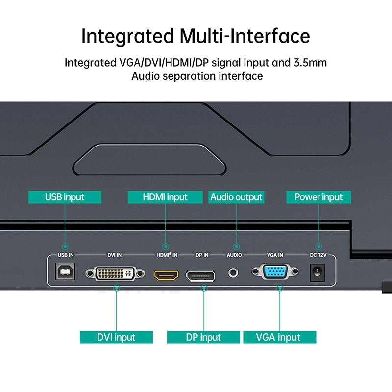 4K 15.6" LCD KVM Switch Console 1 port HDMI/VGA/DVI/DP Portable（1561UL） - MT-VIKI