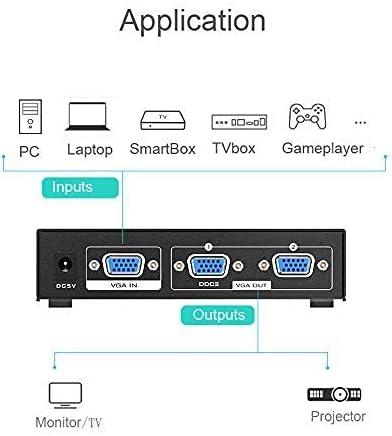 1080P VGA Splitter 1 in 2 Out 1x2 350Mhz Bandwidth for Dual Monitor（3502） - MT-VIKI