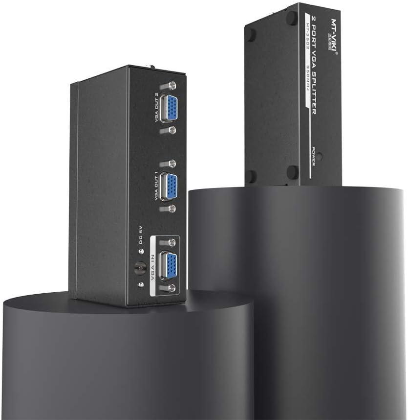 1080P VGA Splitter 1 in 2 Out 1x2 350Mhz Bandwidth for Dual Monitor（3502） - MT-VIKI
