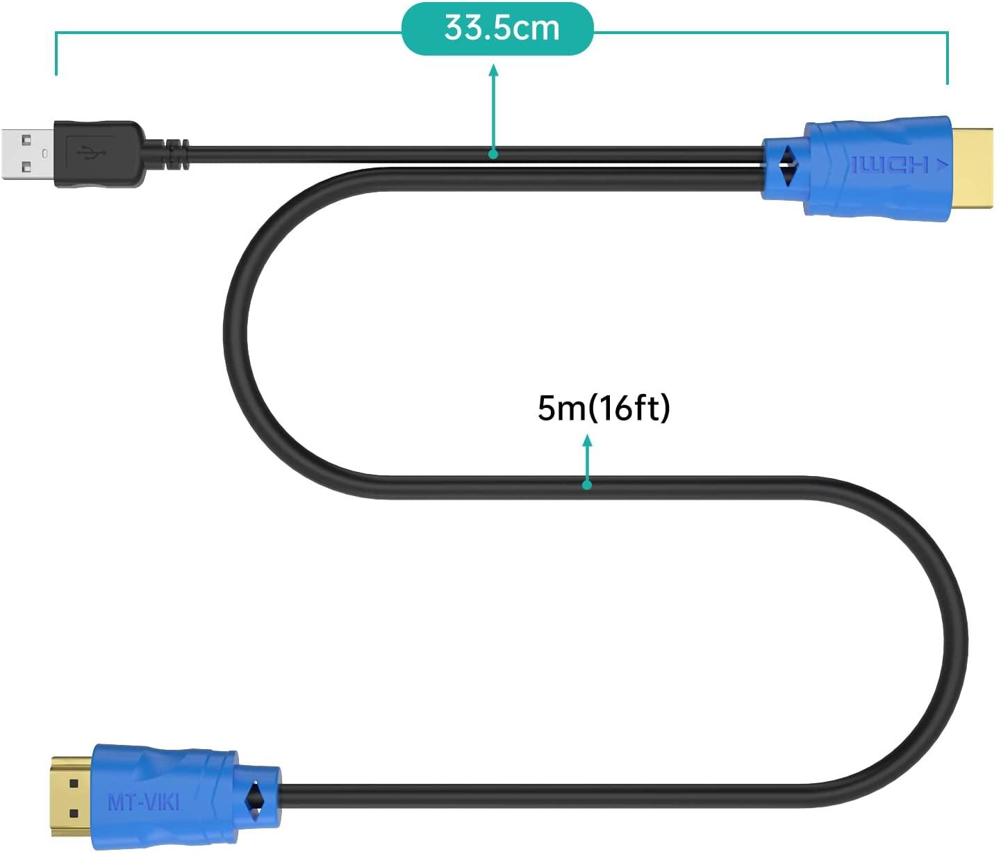 USB HDMI KVM Switch Cable 1.8m/6ft 2in1 - MT-VIKI