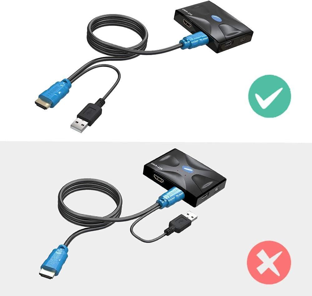 2 Port KVM Switch HDMI 4K@30Hz + Cables（HK02） - MT-VIKI