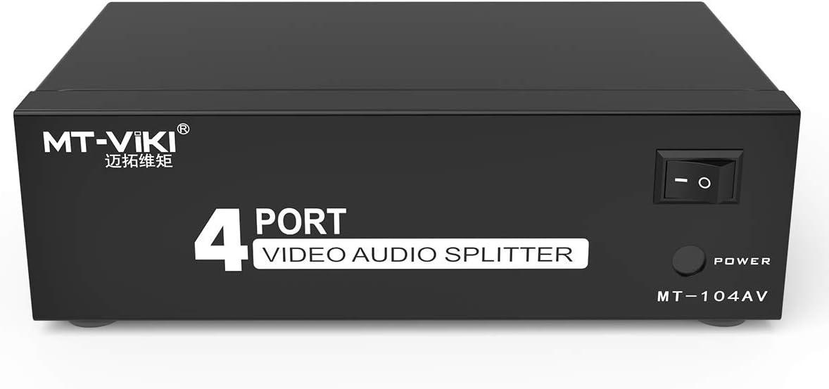 1080P AV RCA Splitter 1 in 4 out 1x4 Composite（104AV） - MT-VIKI