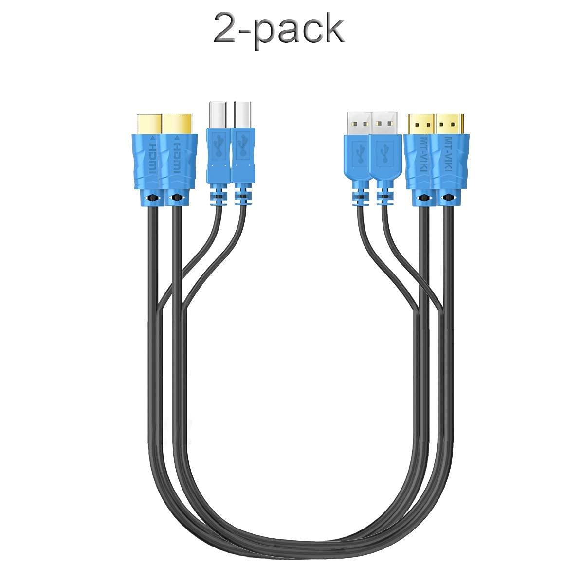 USB HDMI KVM Switch Cable 3m/10ft 2in1 - MT-VIKI
