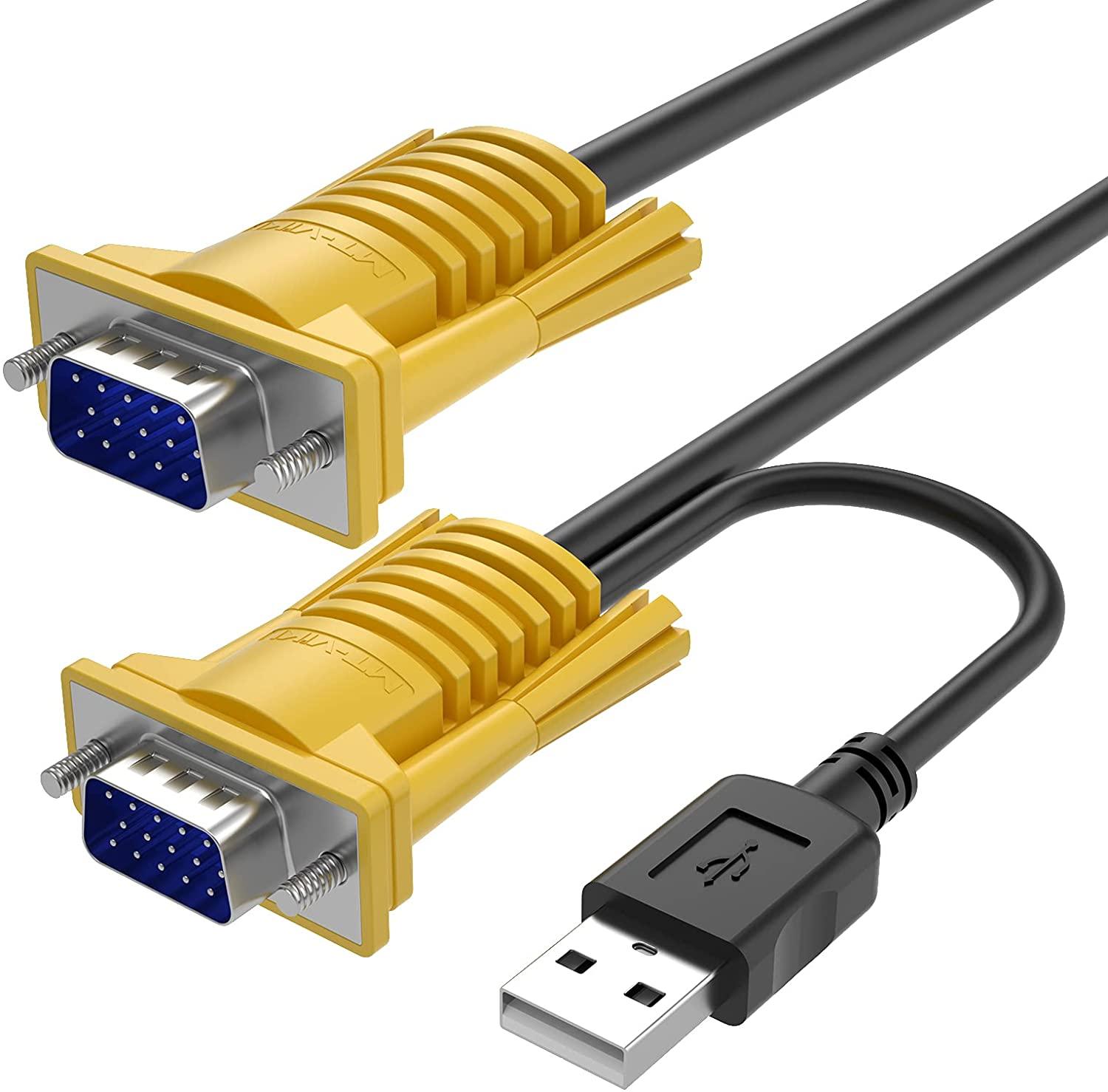 USB VGA KVM Switch Cable 3m (10ft) 2-in-1 - MT-VIKI