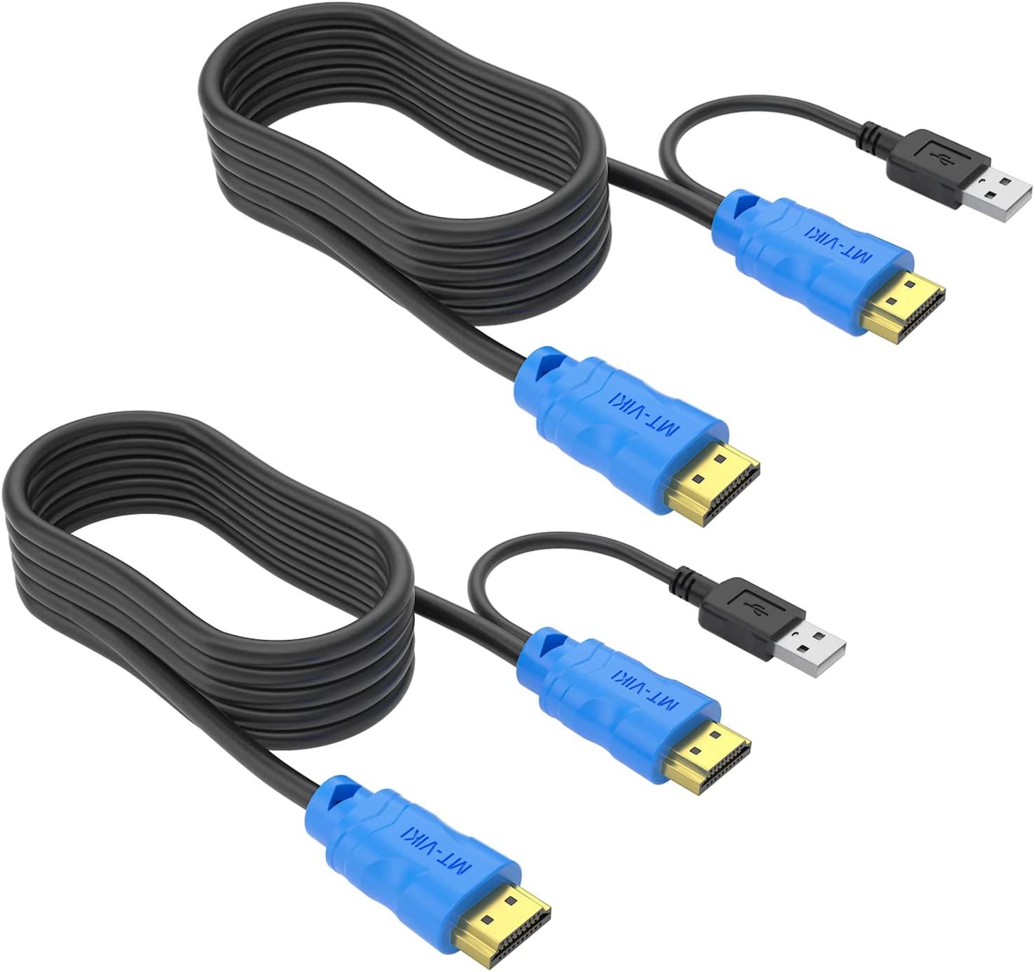 MT-VIKI 2in 1 USB HDMI KVM Cable for USB KVM Cable HDMI (3M-2packs)（KH30） - MT-VIKI