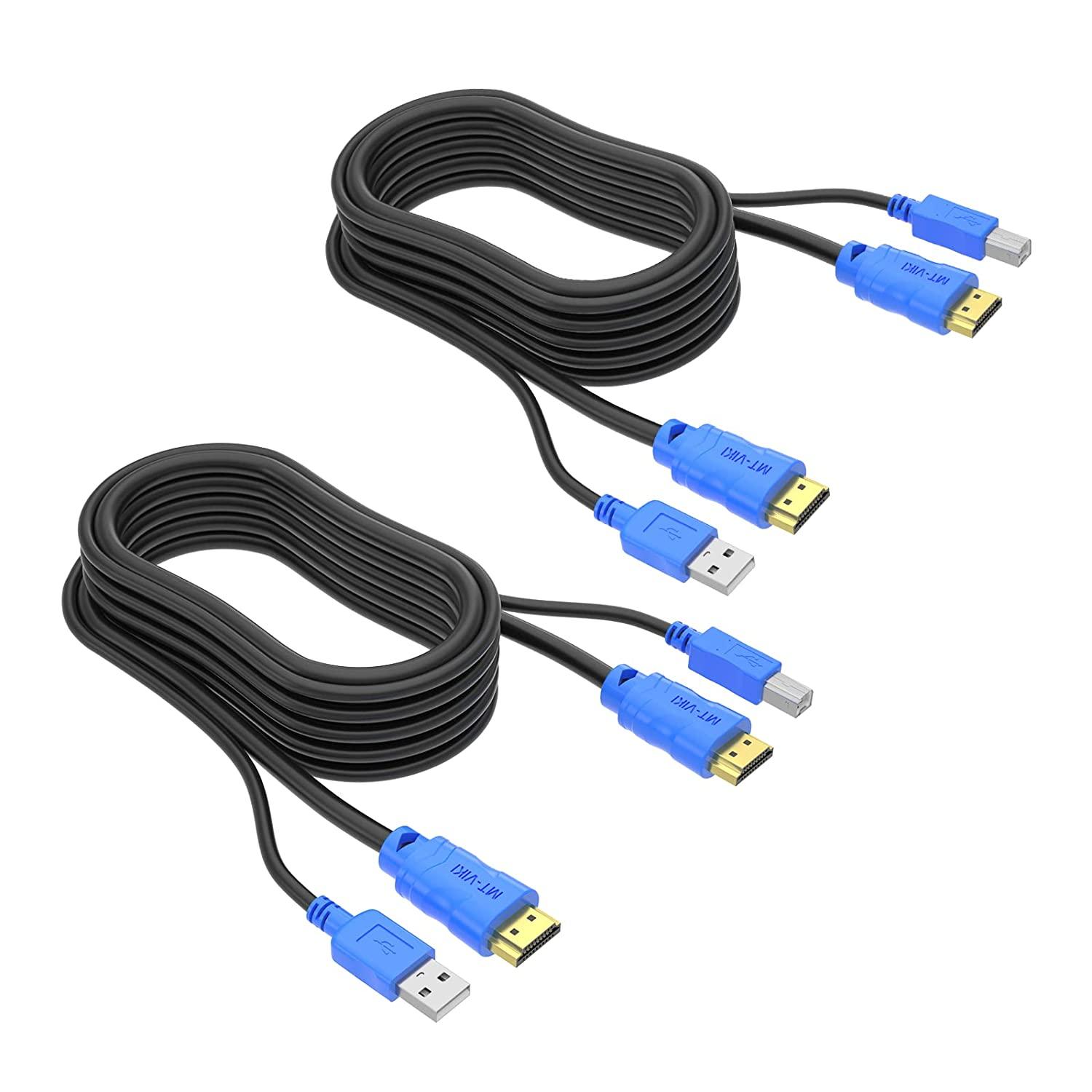 USB HDMI KVM Switch Cable 3m/10ft 2in1 - MT-VIKI
