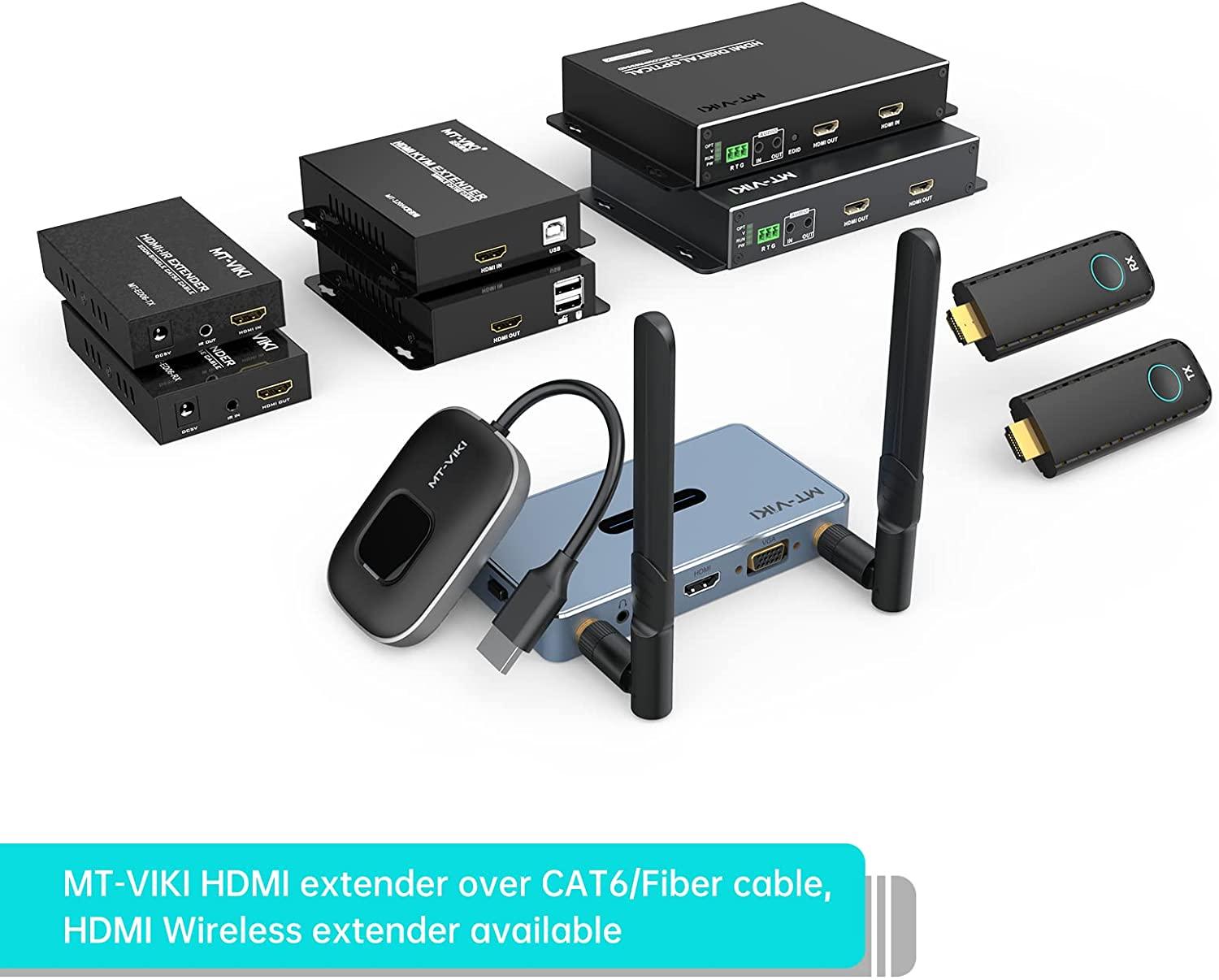 1080P 50m Wireless HDMI Transmitter and Receiver kit 1 in 2 out（WX02） - MT-VIKI