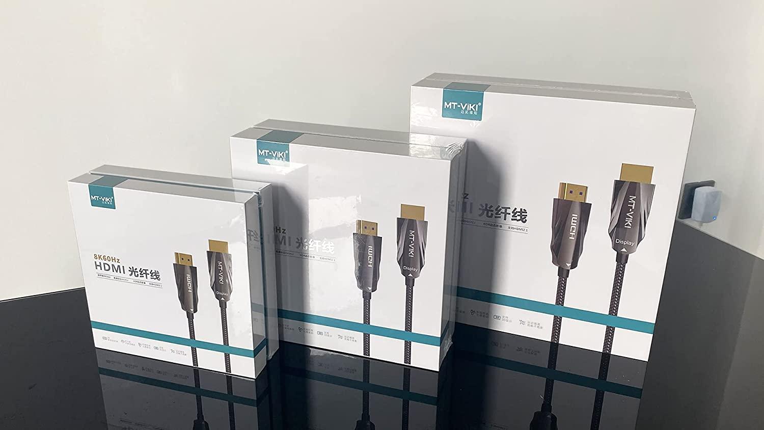 8K 60Hz Fiber HDMI Cable 15m/50ft, Industrial-Grade - MT-VIKI