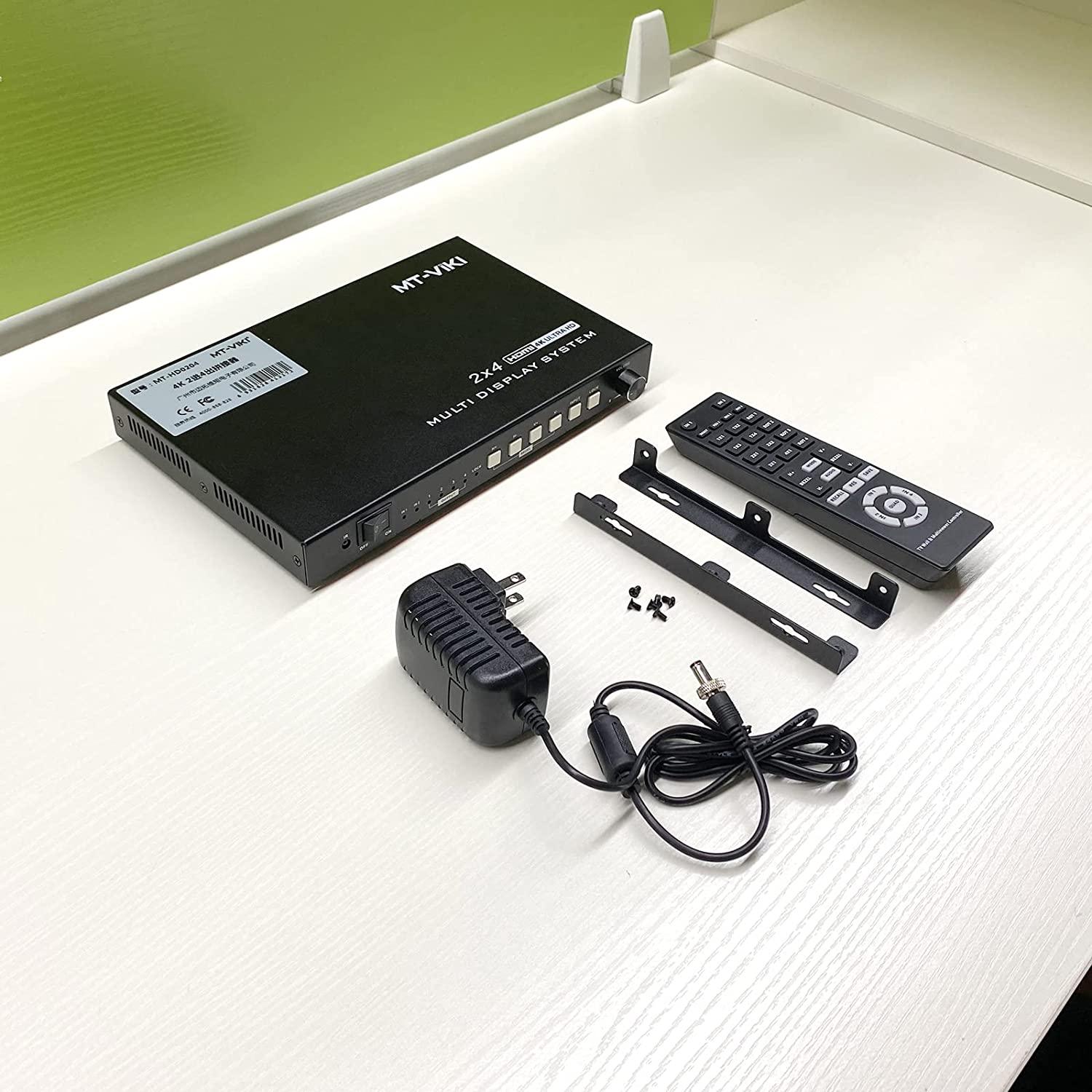 4K 30HZ Video Wall Controller 2x2 2 in 4 out 180° Rotatable（HD0204） - MT-VIKI