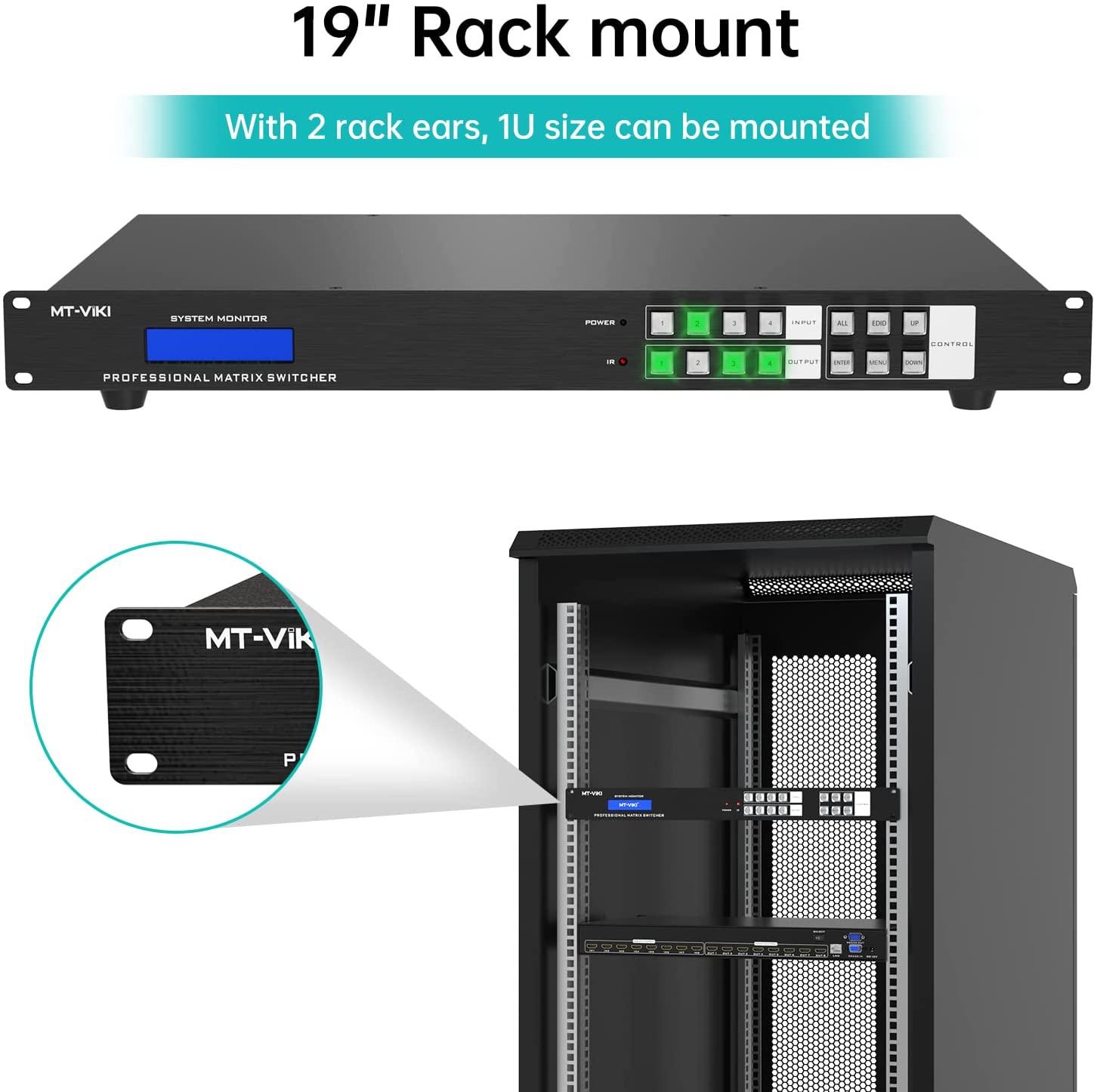 HDMI Matrix 4x4 4K@30Hz Matrix Switcher 4 in 4 out（HD4X4 ） - MT-VIKI