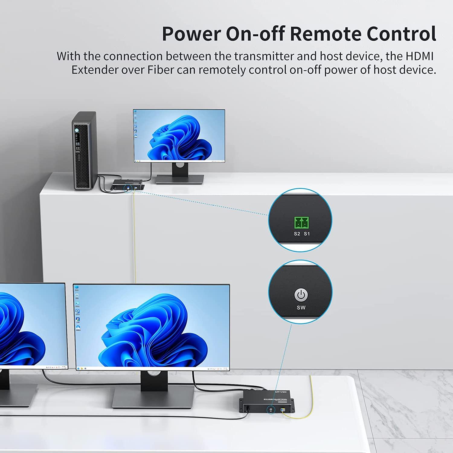1080P 20km HDMI Extender over Fiber Optic w/Loop Out（GD02H） - MT-VIKI