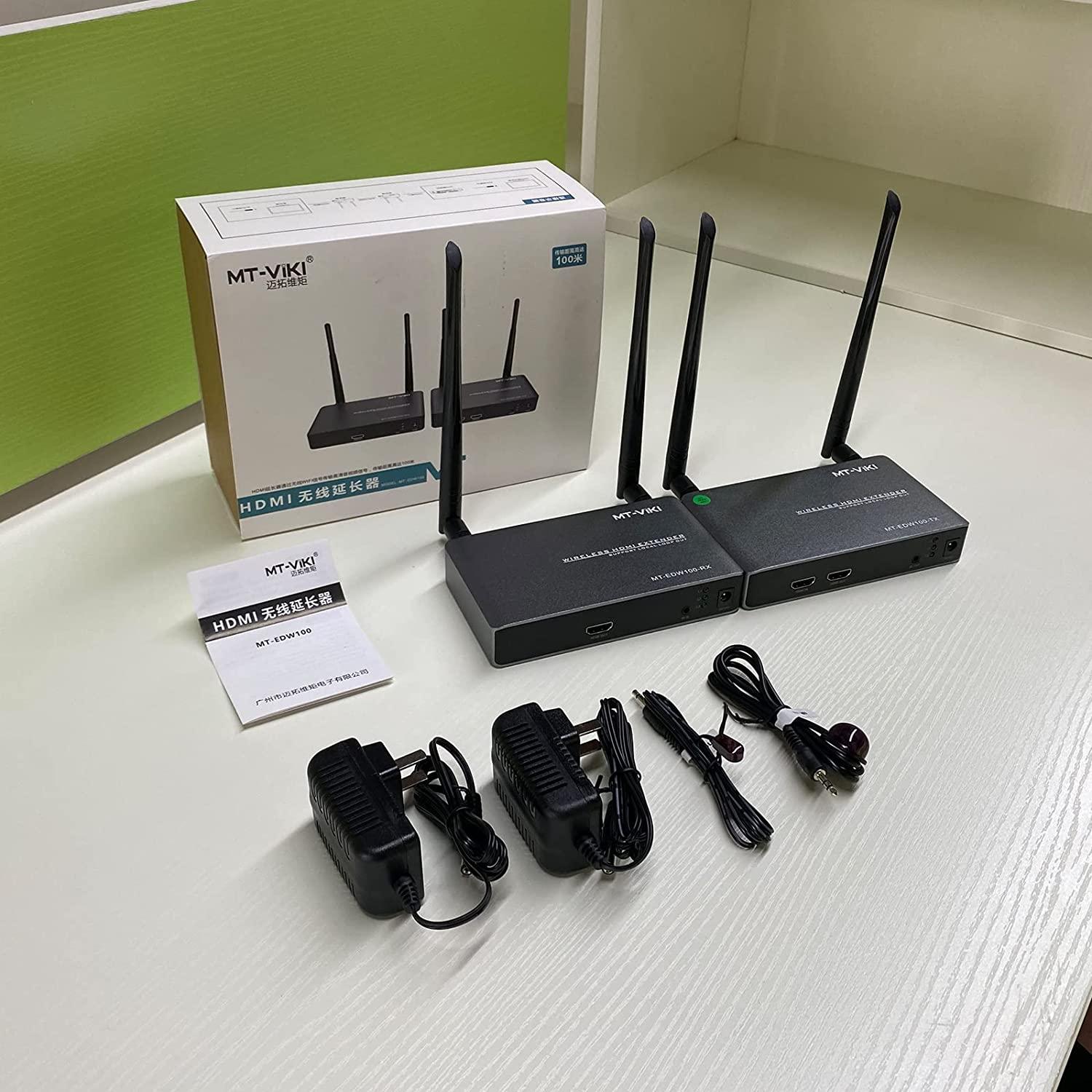 1080P 90m Wireless HDMI Transmitter and Receiver with Loop out（EDW100） - MT-VIKI