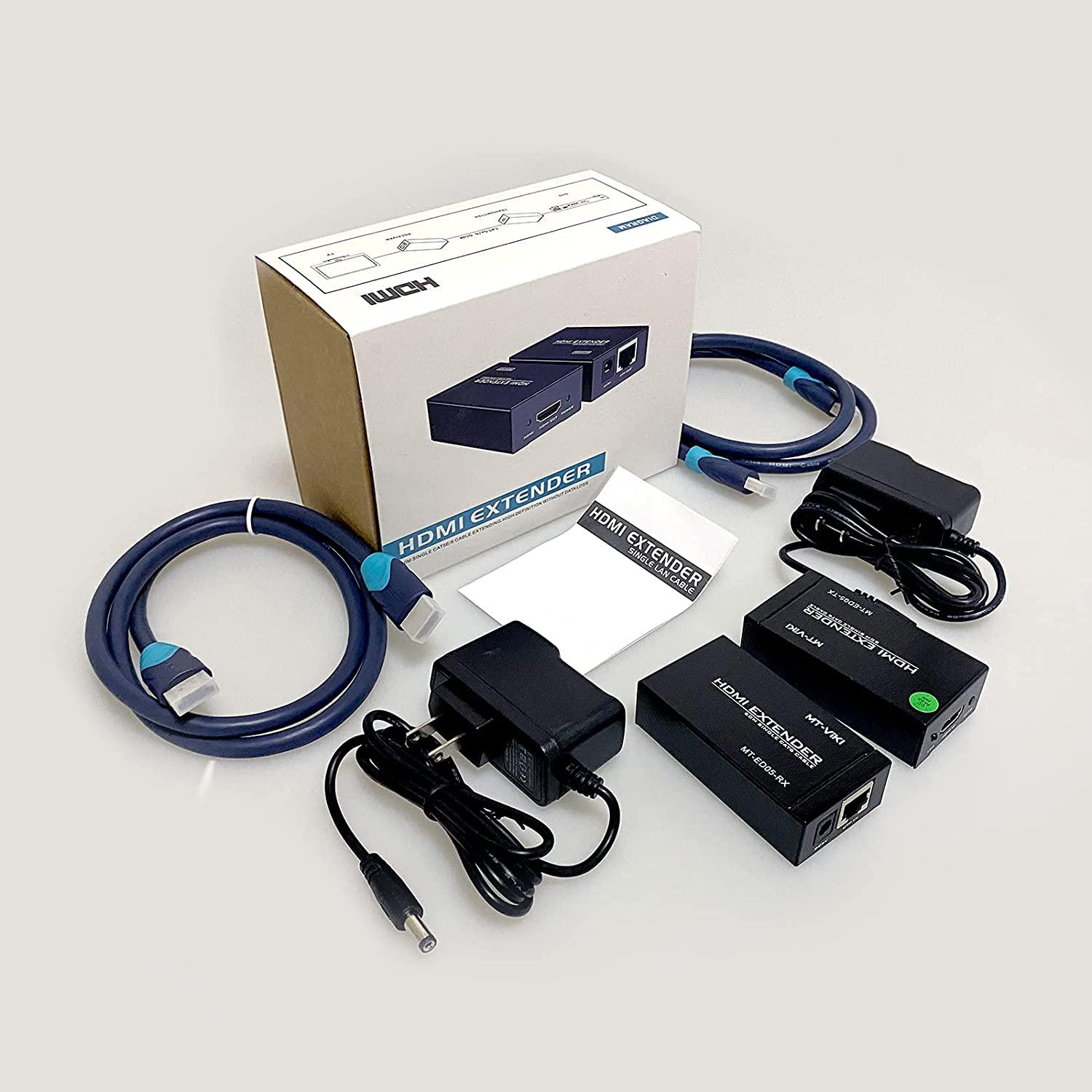 1080P 60m HDMI Extender Over cat5e/6 Ethernet Transmitter and Receiver Kit（ED05） - MT-VIKI