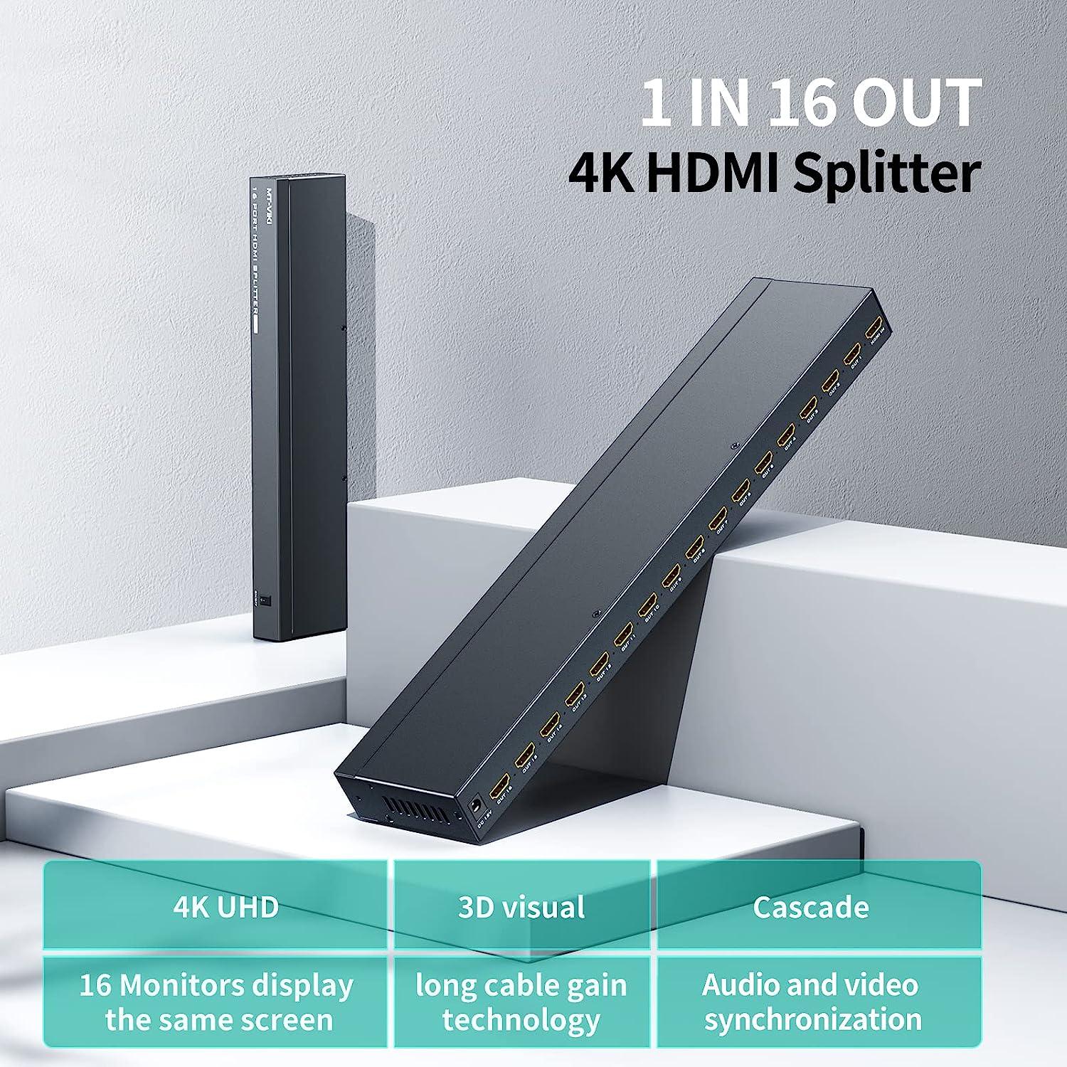 4K 30Hz HDMI Splitter 1 in 16 out 1x16（SP1016M） - MT-VIKI