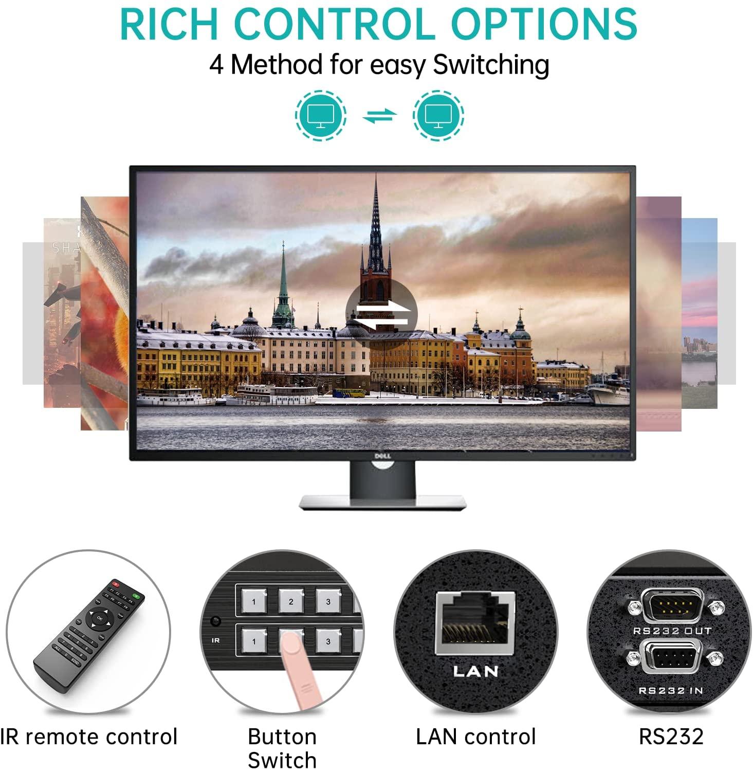 HDMI Matrix 4x4 4K@30Hz Matrix Switcher 4 in 4 out（HD4X4 ） - MT-VIKI