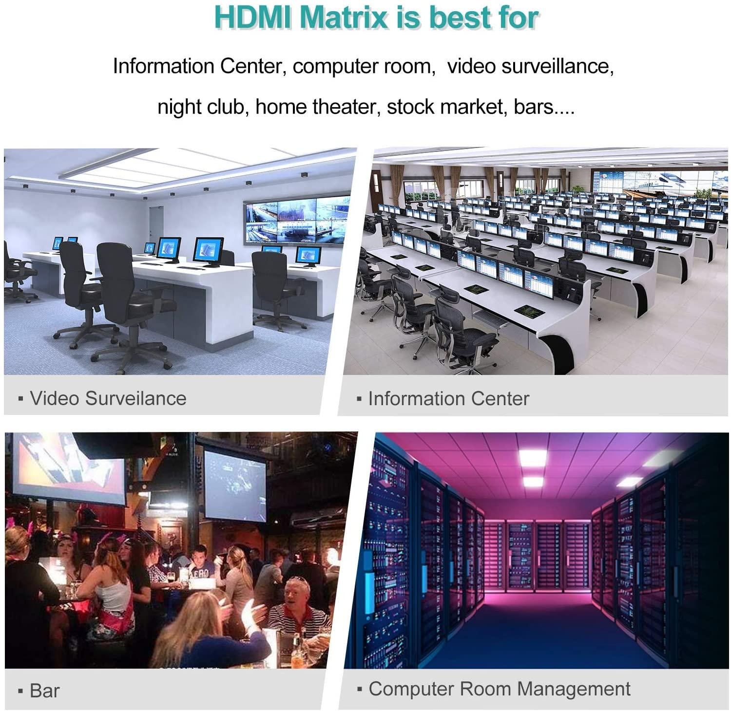 HDMI Matrix 4x4 4K@30Hz Matrix Switcher 4 in 4 out（HD4X4 ） - MT-VIKI