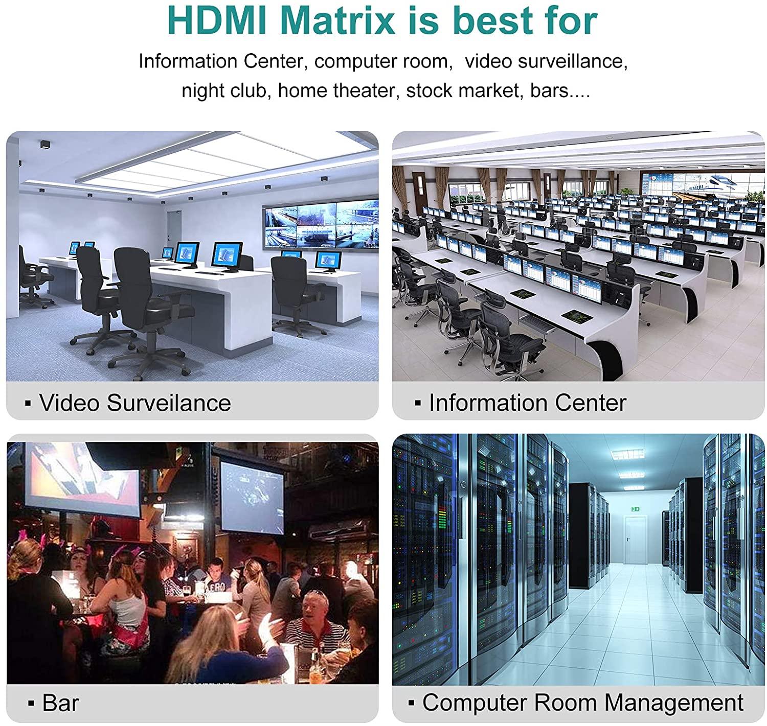 HDMI Matrix 4x4 4K@30Hz Matrix Switcher 4 in 4 out（HD44L） - MT-VIKI