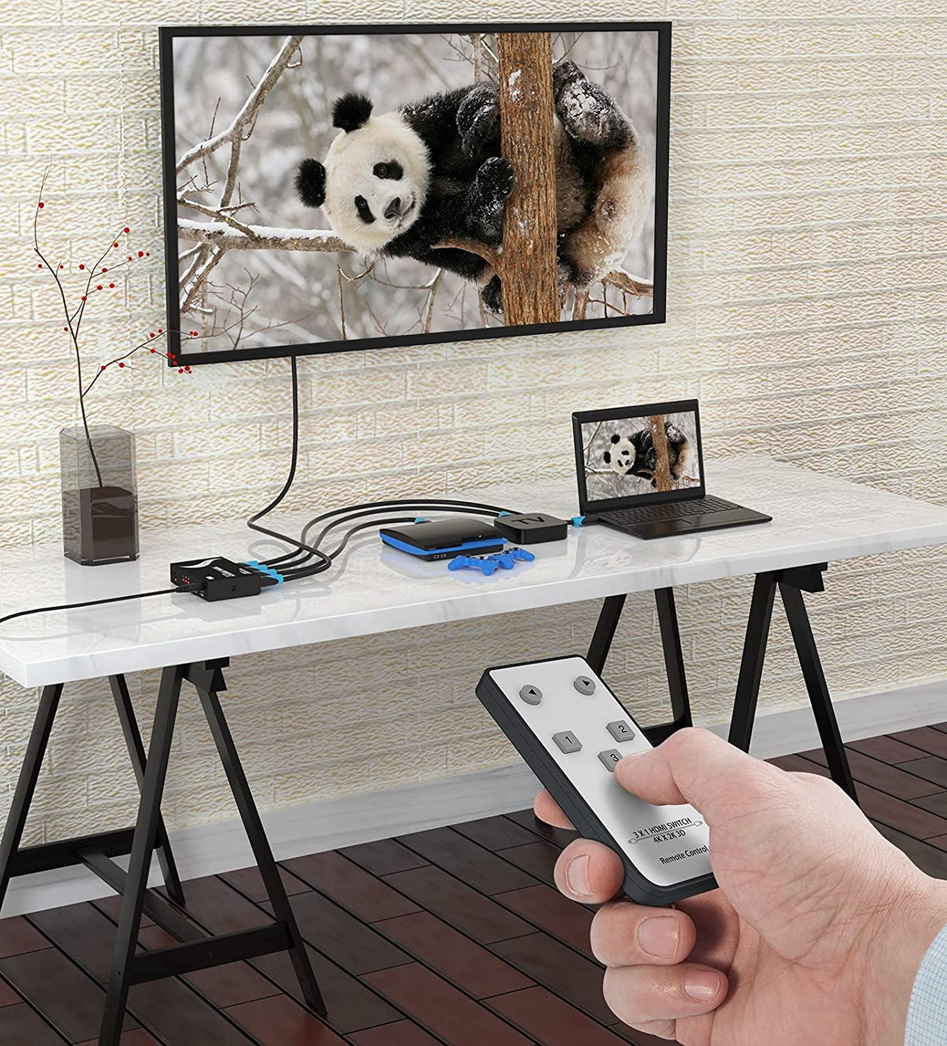 4K 30Hz 3 Port HDMI Switch Switcher 3 in 1 out Selector（SW301） - MT-VIKI