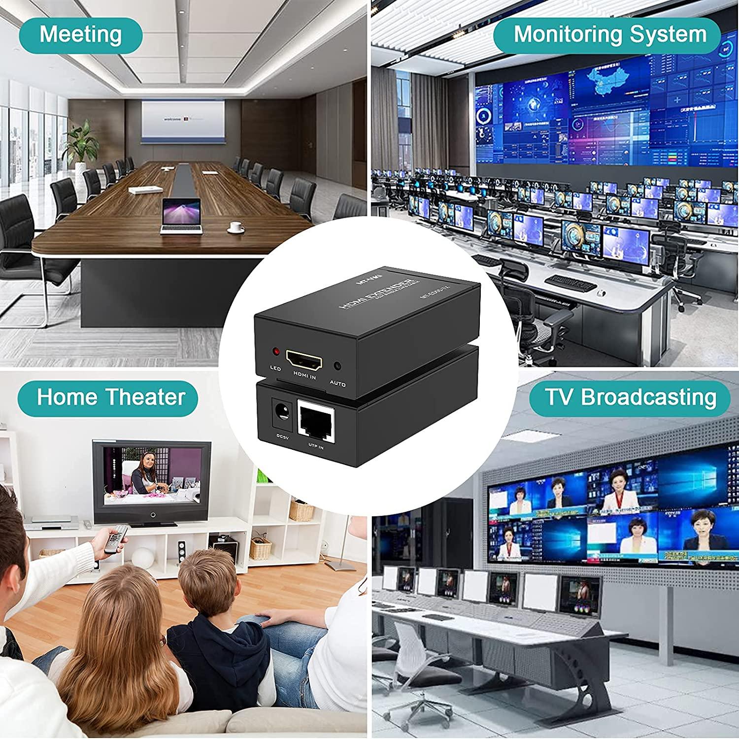 1080P 60m HDMI Extender Over cat5e/6 Ethernet Transmitter and Receiver Kit（ED05） - MT-VIKI
