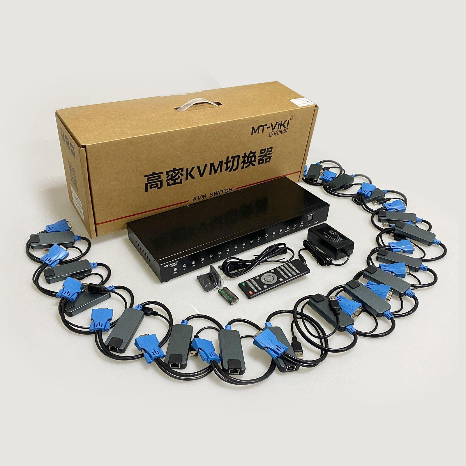 32 port VGA IP KVM Switch over Cat6, IP web access (9132MS-IP) - MT-VIKI