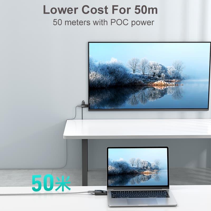 1080p@60Hz HDMI Extender Over Single Cat6/Cat 7 Cable Full HD Transmit Up to 164 Ft(50m)（ED01S） - MT-VIKI
