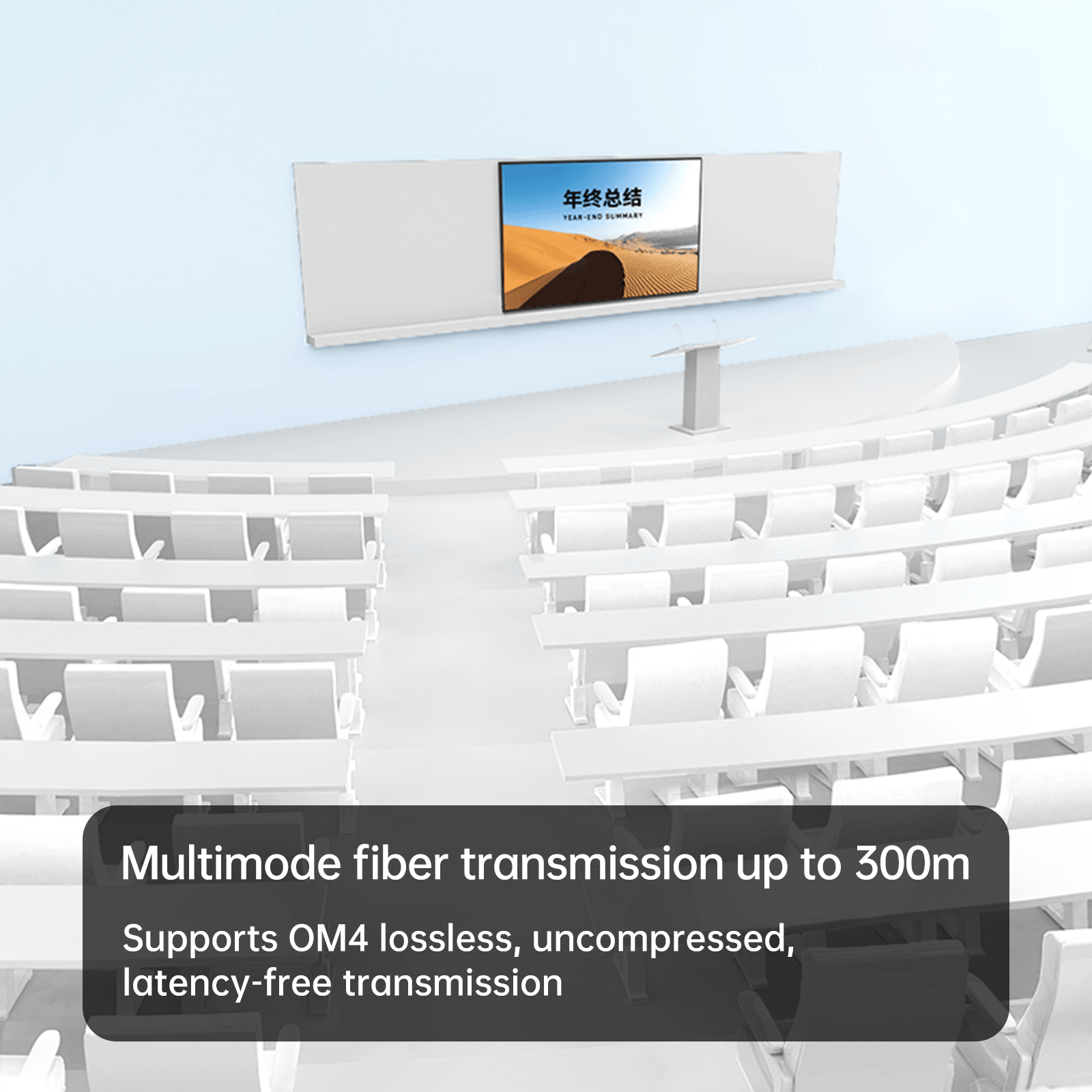 4K HDMI Extender over Multi-mode LC Fiber Optic Cable, Up to 300m (1000ft), 4K@60Hz, 18Gbps（ED03H） - MT-VIKI