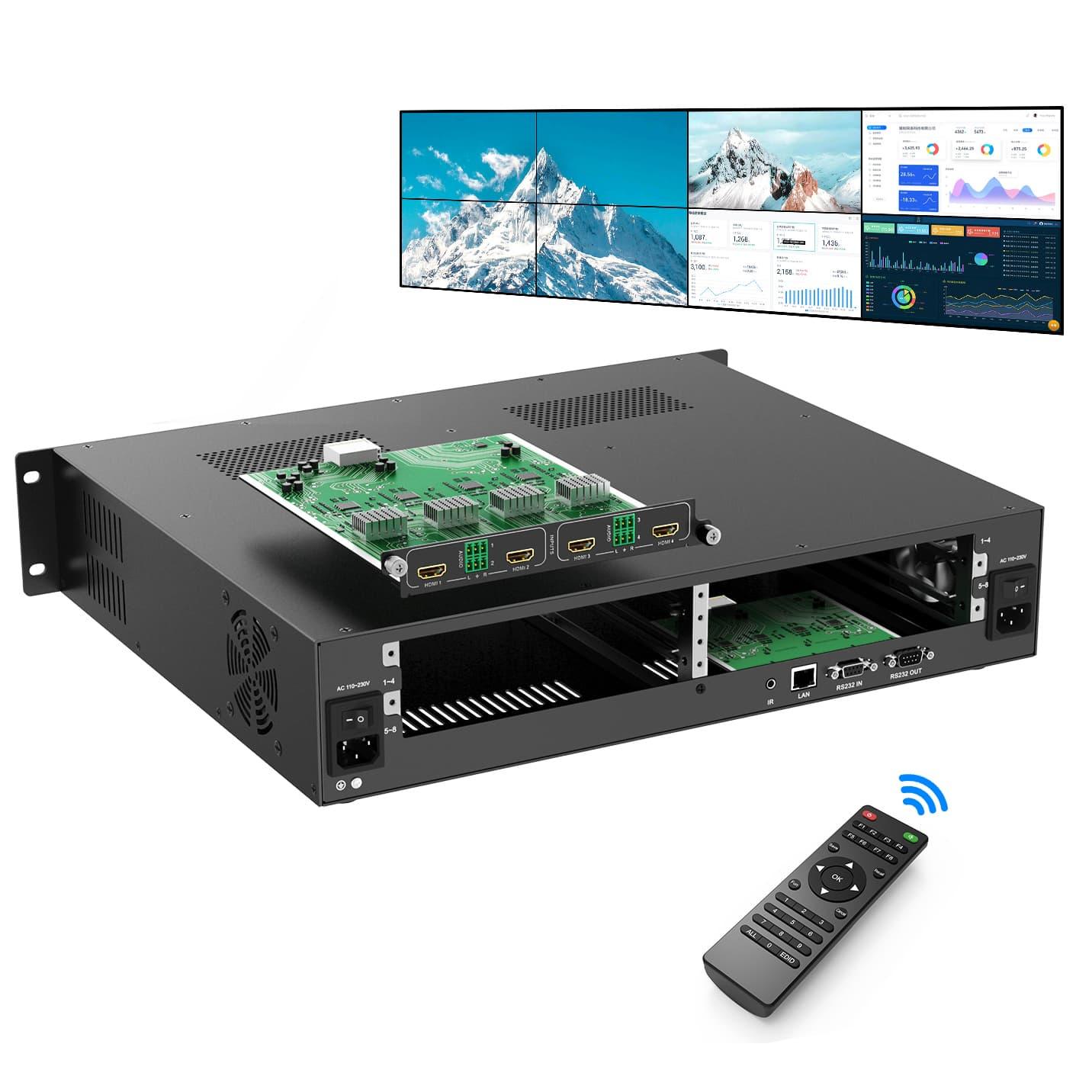 Slot-in Hybrid Matrix Switcher 8x8 4K60hz Seamless with Splicing Mode 2U（HC0808） - MT-VIKI