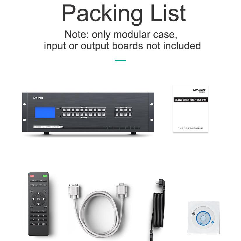 Slot-in Hybrid Matrix Switcher 16x16 4K60hz Seamless with Splicing Mode 3.5U（HC1616） - MT-VIKI