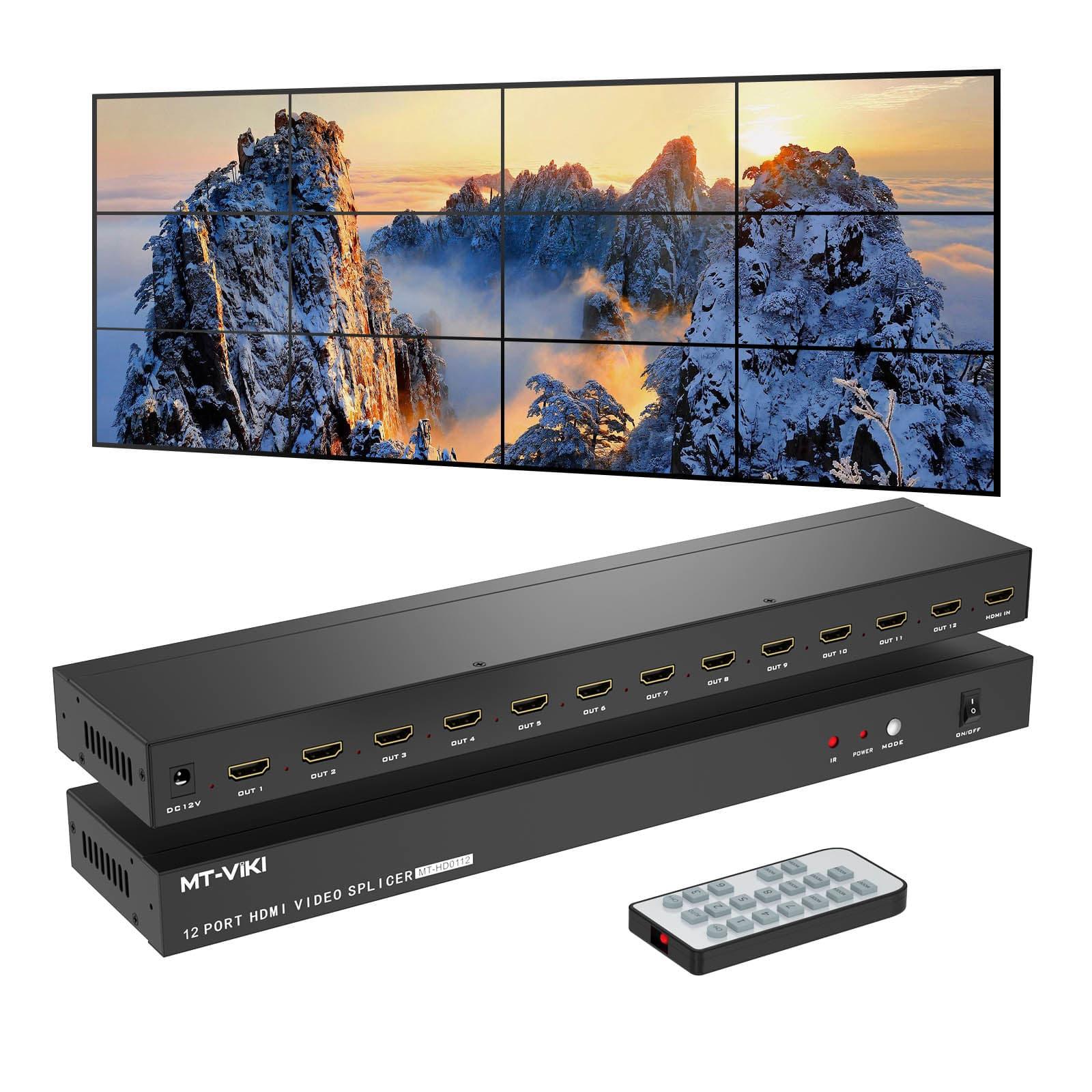 Seamless Video Wall Processor 4x3 with PIP POP Support HDMI matrix 4 in 12 Out（HD0112） - MT-VIKI