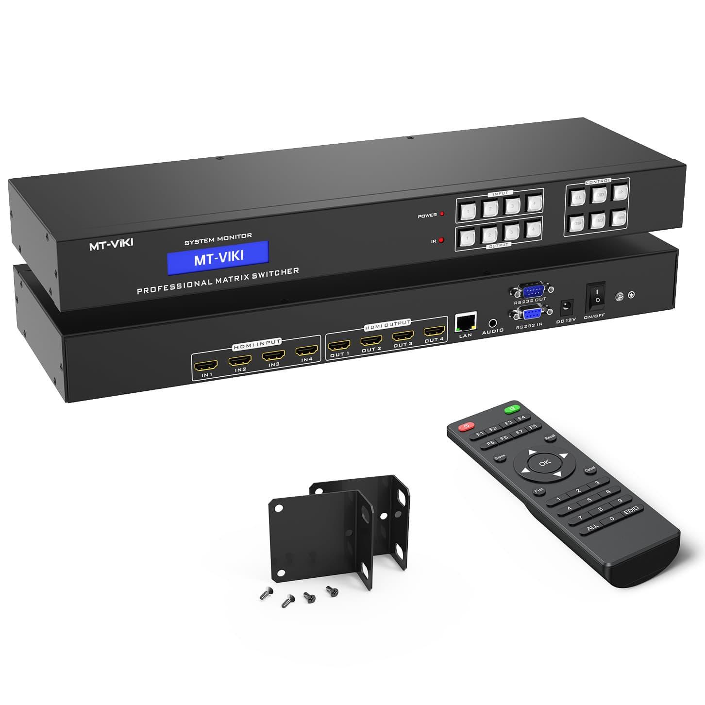 HDMI Matrix 4x4 4K@30Hz Matrix Switcher 4 in 4 out（HD44L） - MT-VIKI