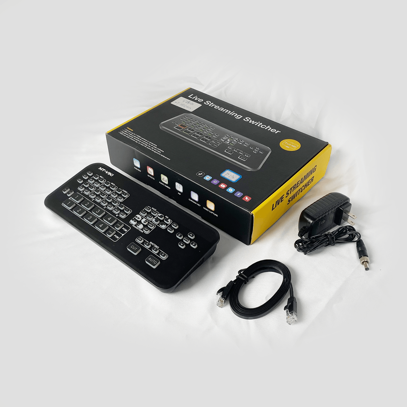 HDMI Live Stream Switcher, Video Mixer Switch with Multi-view Preview Output & Audio Mixer（L4UHD） - MT-VIKI