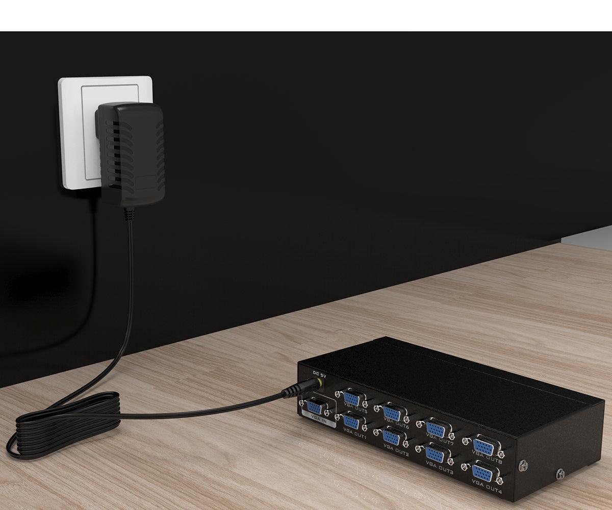 1080P VGA Splitter 1 in 8 Out 1x8 350Mhz Bandwidth（3508） - MT-VIKI