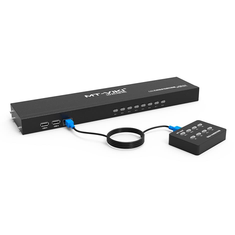 8 port USB VGA KVM switch Console + 8-pack Cables 1U Rackmount（801UK-L） - MT-VIKI