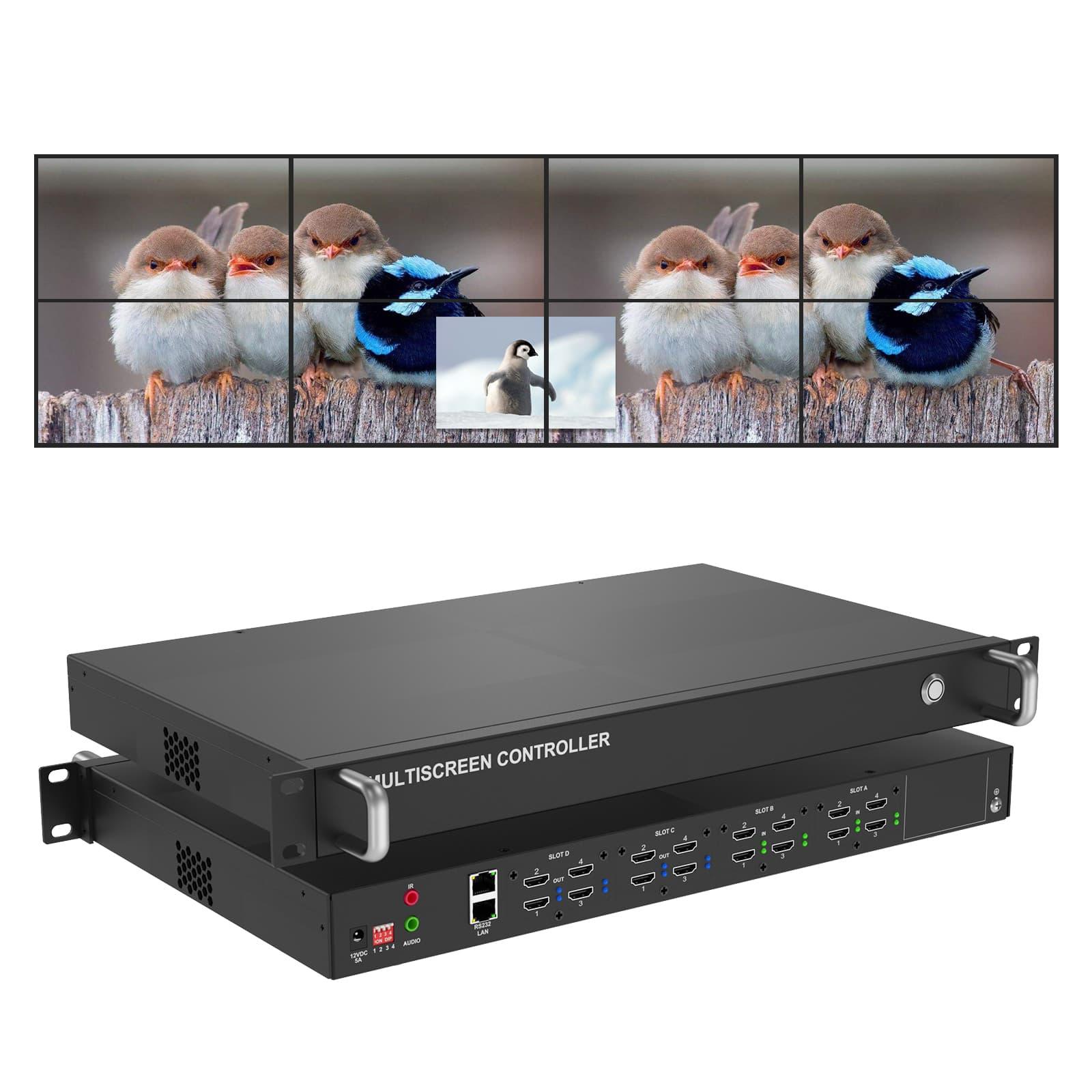 Seamless Video Wall Processor 2x4 with PIP POP Support HDMI matrix 8 in 8 Out（DM0808） - MT-VIKI