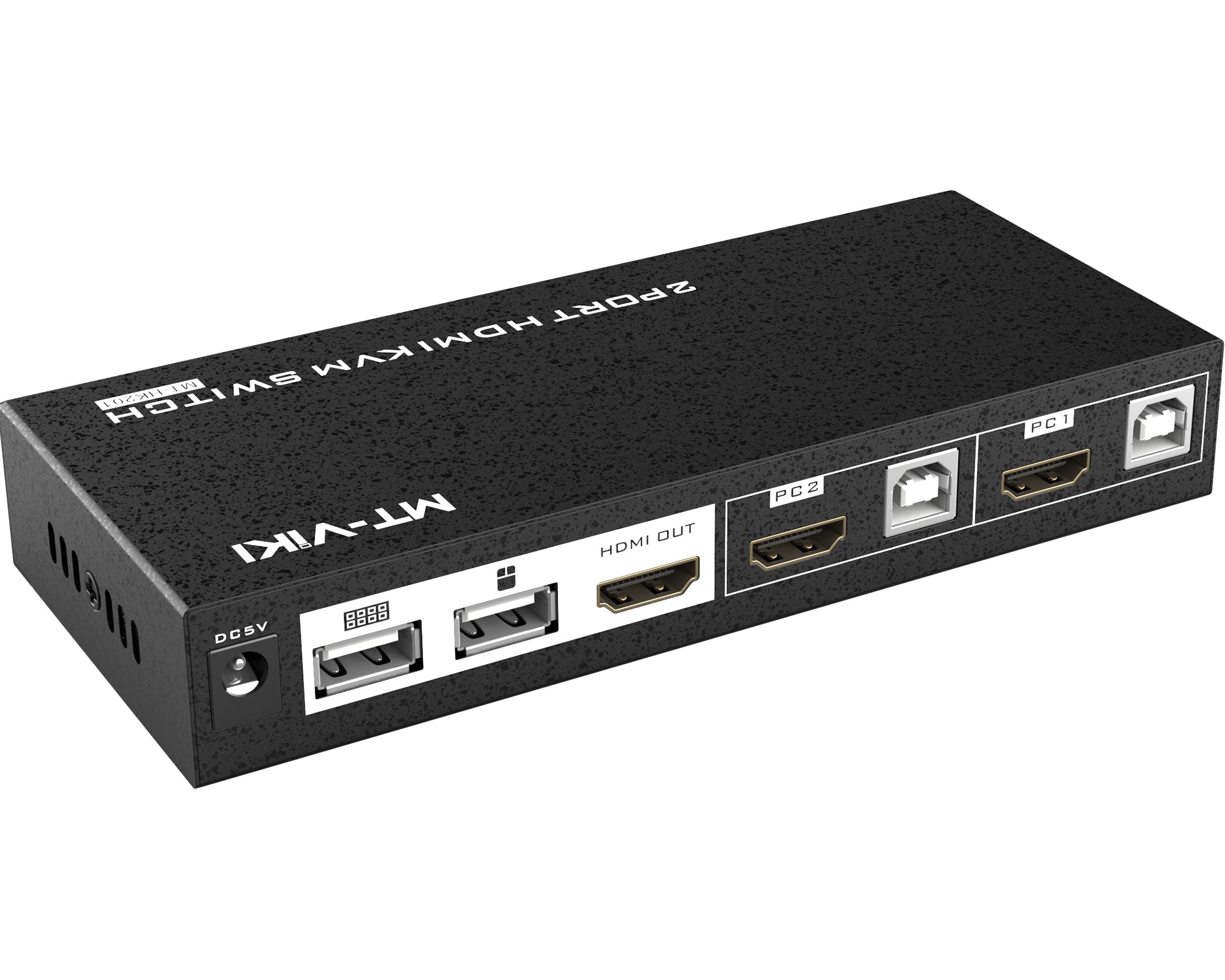 4K@60HzKVM スイッチ HDMI 2 ポート + 2 USB HDMI ケーブル、ホットキー対応