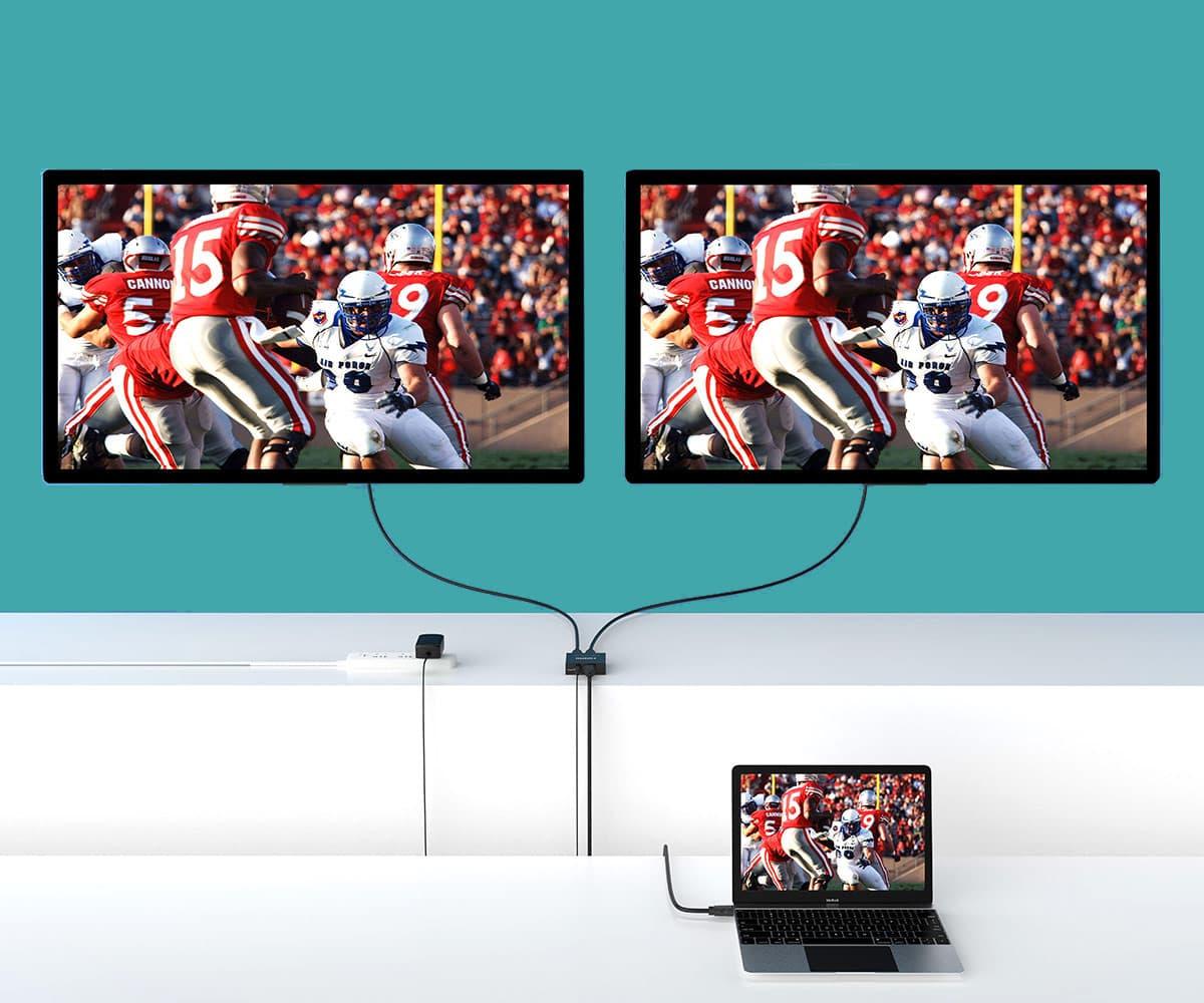4K 60hz HDMI Splitter 1 in 2 out for Dual monitor 1x2（SP142） - MT-VIKI