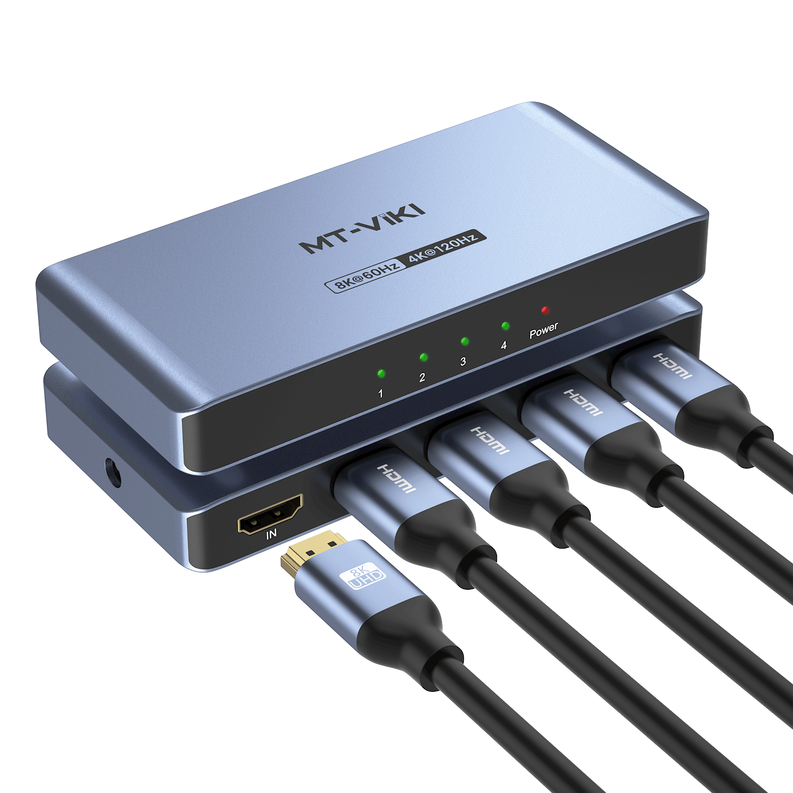 8K@60Hz HDMI Splitter 1 in 4 Out, MT-VIKI 1x4 Aluminum HDMI Splitter,4K@120Hz（SP184） - MT-VIKI