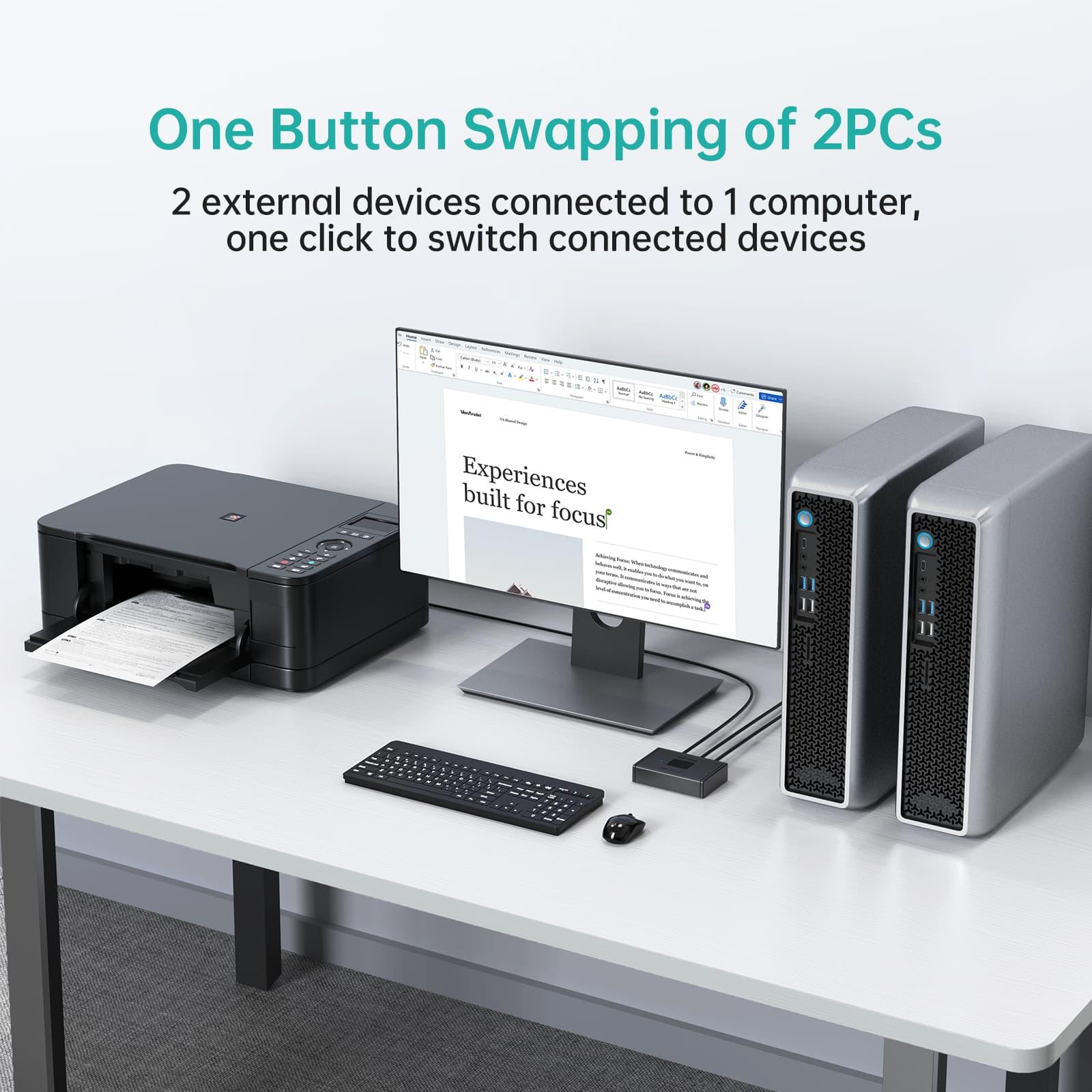 USB3.0 SwitchPro 2x1/1x2 3.0 Bidirectional Switch（SU302） - MT-VIKI