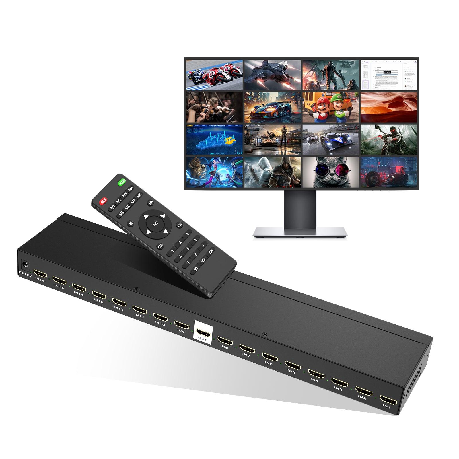 4K 30hz HDMI Multi-viewer 16x1 Multiviewer 16 to 1 Monitor (SW1601C) - MT-VIKI