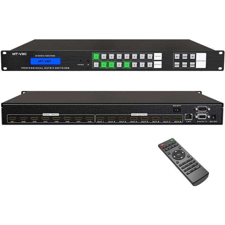 HDMI Matrix 8x8 4K@30Hz Matrix Switcher 8 in 8 out + Web GUI（HD0808-W） - MT-VIKI